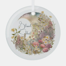 Maak je eigen wilde bloemen Bloemige Halve Maan Glas Ornament