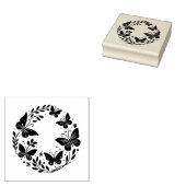 Maak Je Eigen Wilde Bloemen Vlinders Embleem Rubberstempel (Gestempeld)
