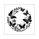 Maak Je Eigen Wilde Bloemen Vlinders Embleem Rubberstempel (Afrduk)