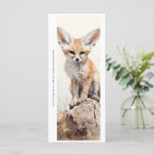 Maak je eigen Wilde Fennec Vos bladwijzer kaart (Staand voorkant)