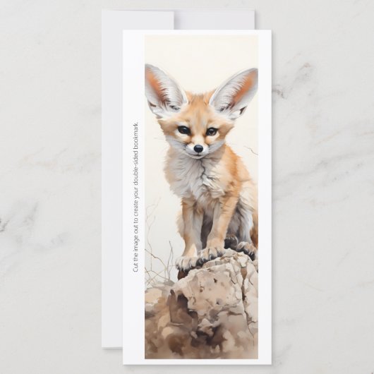 Maak je eigen Wilde Fennec Vos bladwijzer kaart (Voorkant)