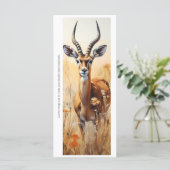 Maak je eigen Wilde Gazelle bladwijzerkaart (Staand voorkant)