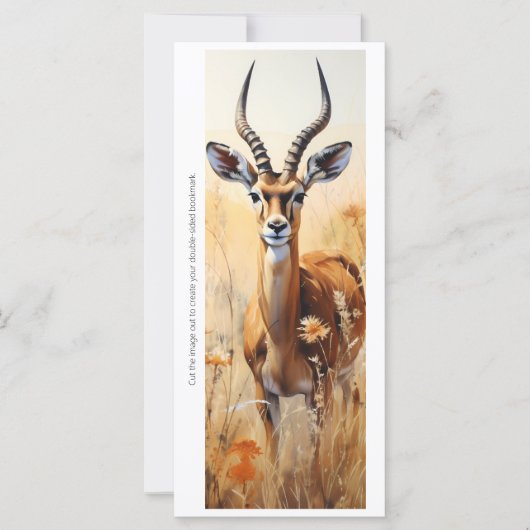 Maak je eigen Wilde Gazelle bladwijzerkaart (Voorkant)