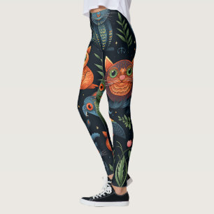 Maak Je Eigen Wilde Goblin Katten Vogels Zwart Leggings