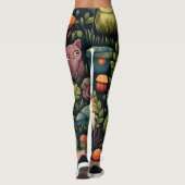 Maak Je Eigen Wilde Goblin Katten Zwart Leggings (Achterkant)