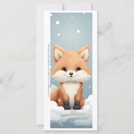 Maak Je Eigen Winter Rode Vos Bookmark Card