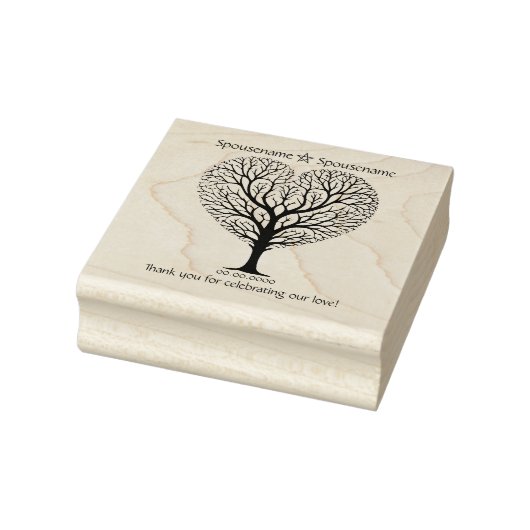 Maak je eigen Winterhartboom-handfasting Rubberstempel (Stempel)