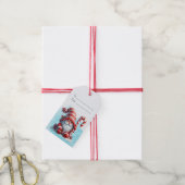 Maak je eigen winterpepermunt Kabouter Kerstman Cadeaulabel (Met Touw)