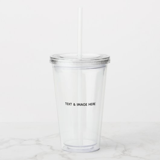 Maak je eigen wit acryl drinkbeker (Voorkant)