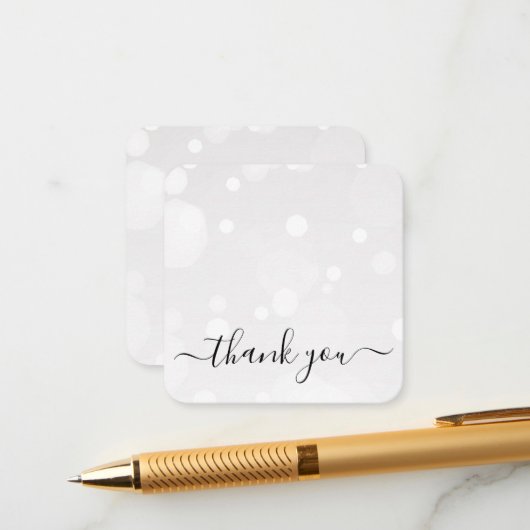 Maak je eigen - Wit Bokeh Bedankt Informatiekaartje (Voorkant / Achterkant in situ)