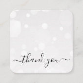Maak je eigen - Wit Bokeh Bedankt Informatiekaartje (Voorkant)