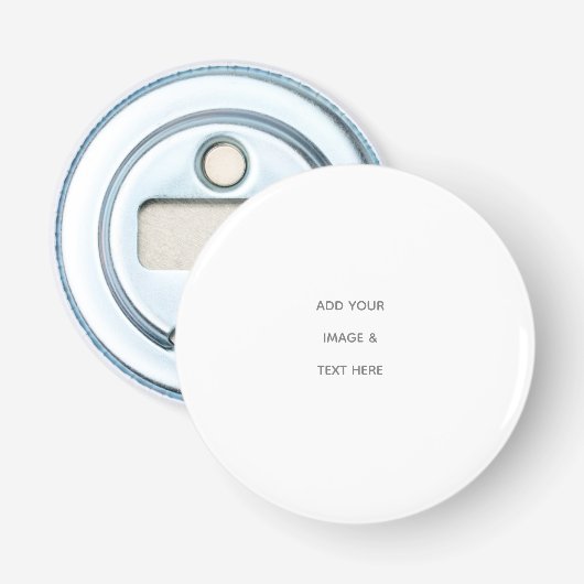 Maak je eigen wit button flesopener (Voorkant)