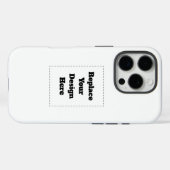 Maak je eigen wit Case-Mate iPhone case (Achterkant (horizontaal))