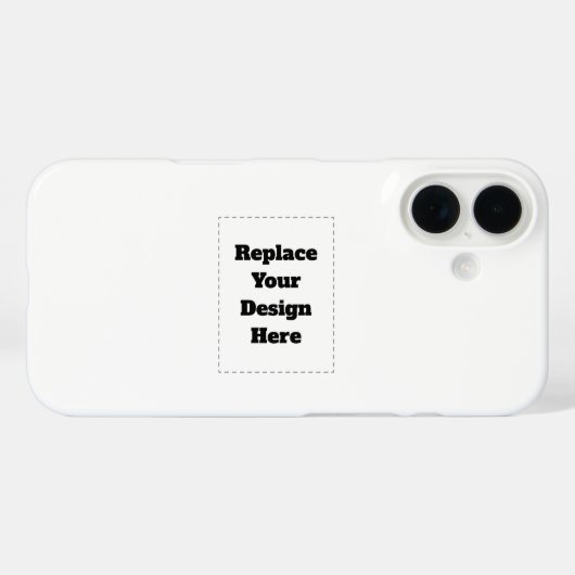 Maak je eigen wit Case-Mate iPhone case (Achterkant (horizontaal))