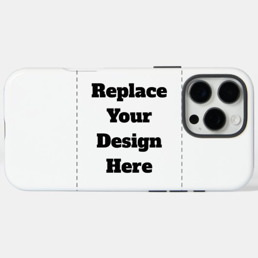 Maak je eigen wit Case-Mate iPhone case (Achterkant (horizontaal))