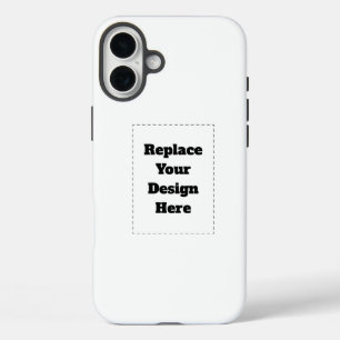 Maak je eigen wit iPhone 16 plus hoesje