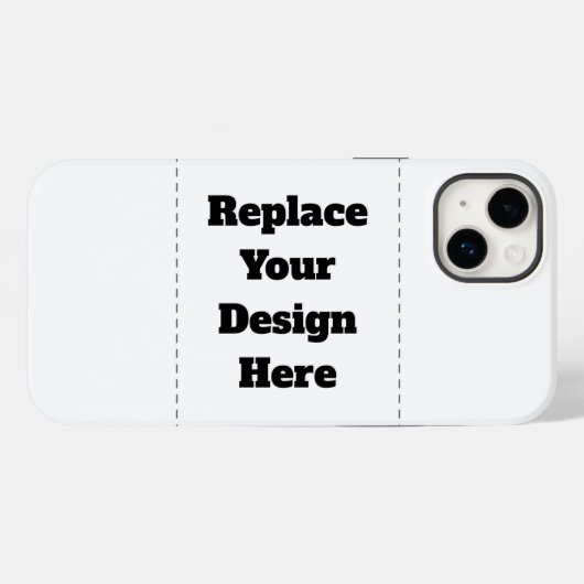 Maak je eigen wit Case-Mate iPhone case (Achterkant (horizontaal))