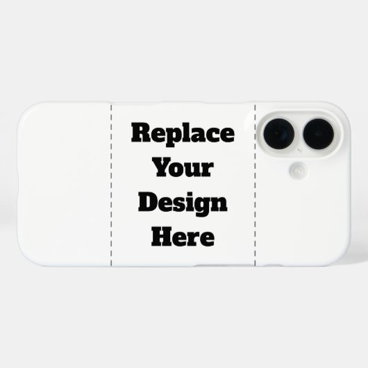 Maak je eigen wit Case-Mate iPhone case (Achterkant (horizontaal))