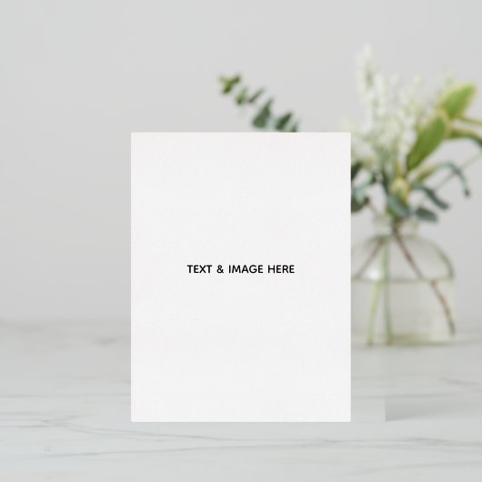 Maak je eigen wit folie uitnodiging briefkaart (Staand Voorkant)