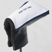 Maak je eigen wit golfheadcover (3/4 voorkant)
