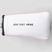 Maak je eigen wit golfheadcover (Voorkant)