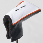 Maak je eigen wit golfheadcover (3/4 voorkant)