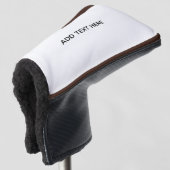 Maak je eigen wit golfheadcover (3/4 voorkant)
