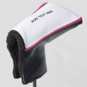 Maak je eigen wit golfheadcover (3/4 voorkant)