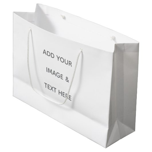 Maak je eigen wit groot cadeauzakje (Voorkant Gekanteld)