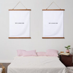 Maak je eigen wit hangend wandkleed