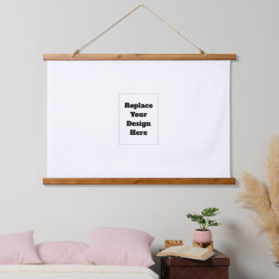 Maak je eigen wit hangend wandkleed