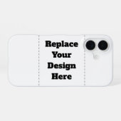 Maak je eigen wit iPhone 16 hoesje (Achterkant horizontaal)