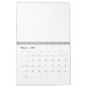 Maak je eigen wit kalender (Feb 2027)
