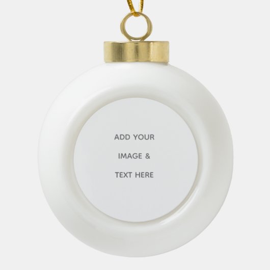 Maak je eigen wit keramische bal ornament (Voorkant)