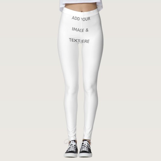 Maak je eigen wit leggings (Voorkant)