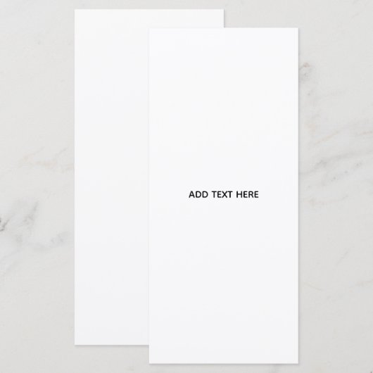 Maak je eigen wit menu (Voorkant / Achterkant)