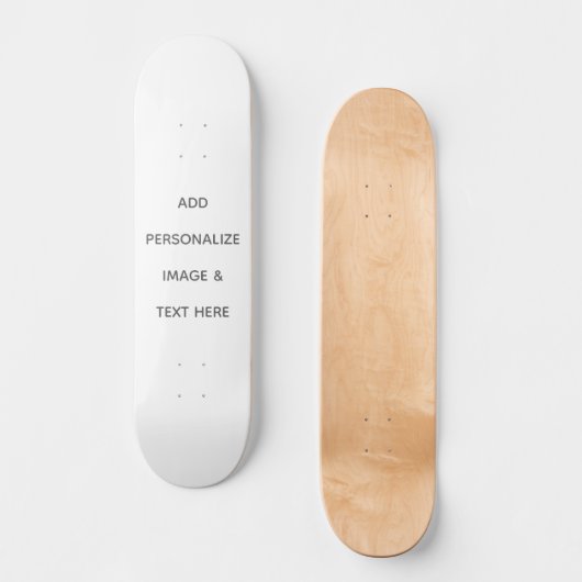 Maak je eigen wit persoonlijk skateboard (Voorkant)