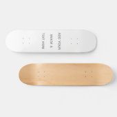 Maak Je Eigen wit Persoonlijk Skateboard (Horizontaal)
