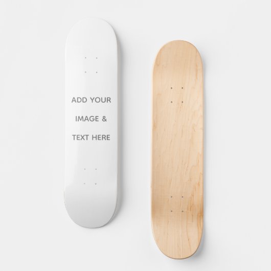 Maak Je Eigen wit Persoonlijk Skateboard (Voorkant)