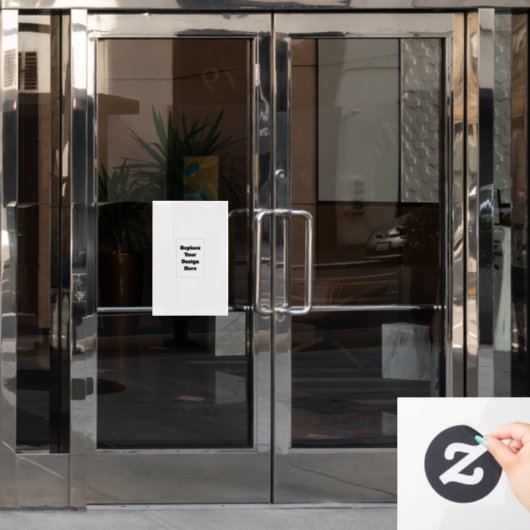 Maak je eigen wit raamsticker (Kantoordeur)