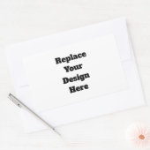 Maak je eigen wit rechthoekige sticker (Envelop)