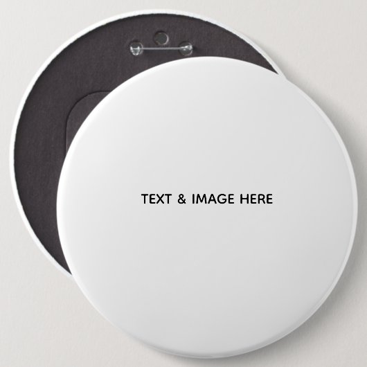 Maak je eigen wit ronde button 6,0 cm (Voorkant /achterkant)