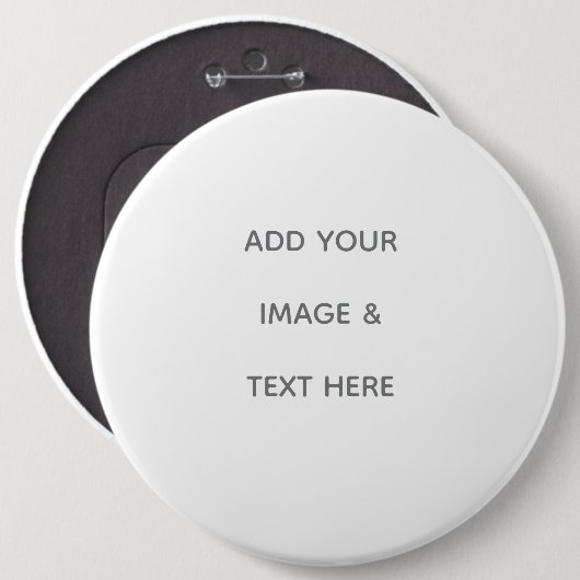 Maak je eigen wit ronde button 6,0 cm (Voorkant /achterkant)
