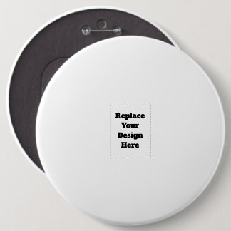 Maak je eigen wit ronde button 6,0 cm