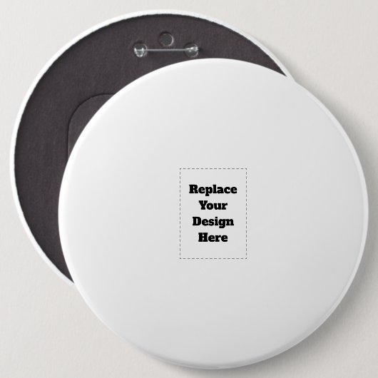 Maak je eigen wit ronde button 6,0 cm (Voorkant /achterkant)