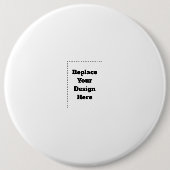 Maak je eigen wit ronde button 6,0 cm (Voorkant)