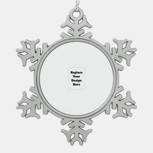 Maak je eigen wit tin sneeuwvlok ornament (Voorkant)