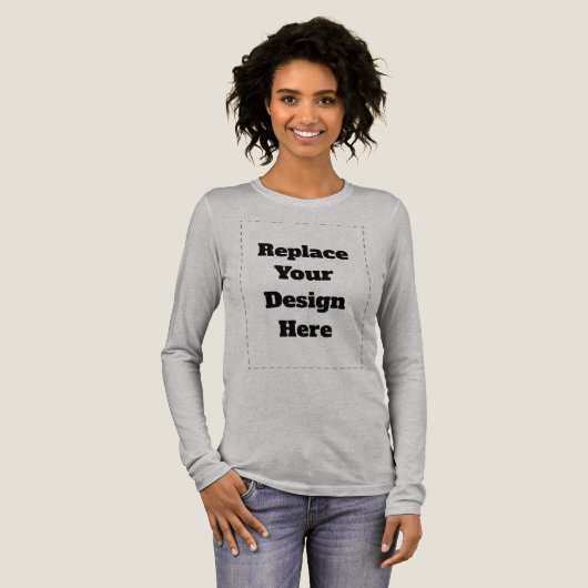 Maak je eigen wit Tri-Blend shirt (Voorkant)
