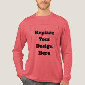Maak je eigen wit Tri-Blend shirt (Voorkant volledig)