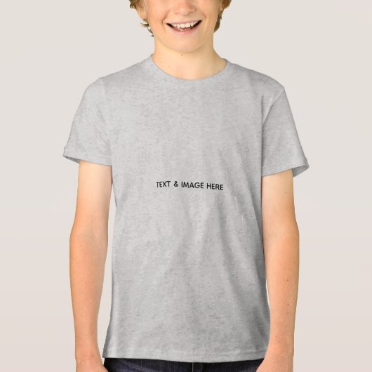 Maak je eigen wit Tri-Blend shirt (Voorkant)